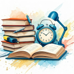 Education-themed watercolor design