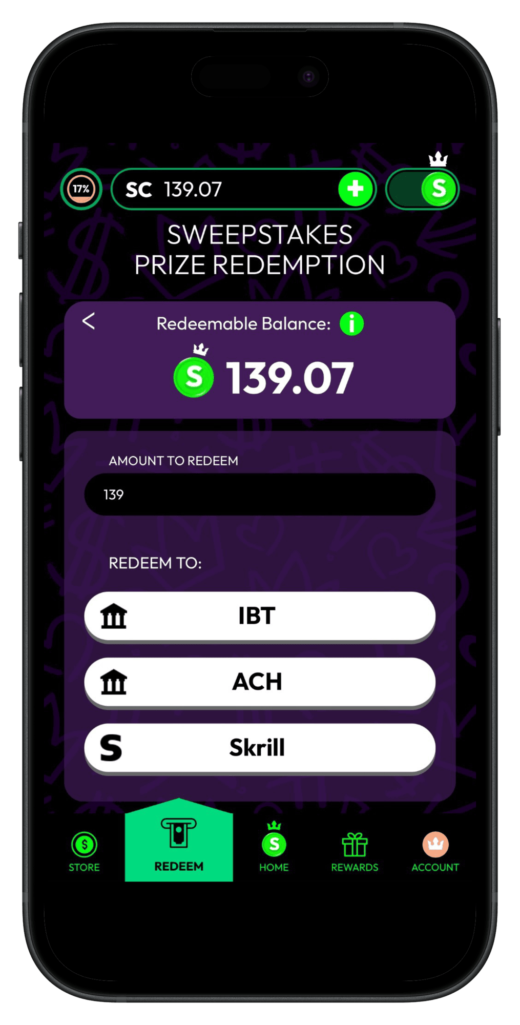Crown-Coins-Casino-Redemption-Page