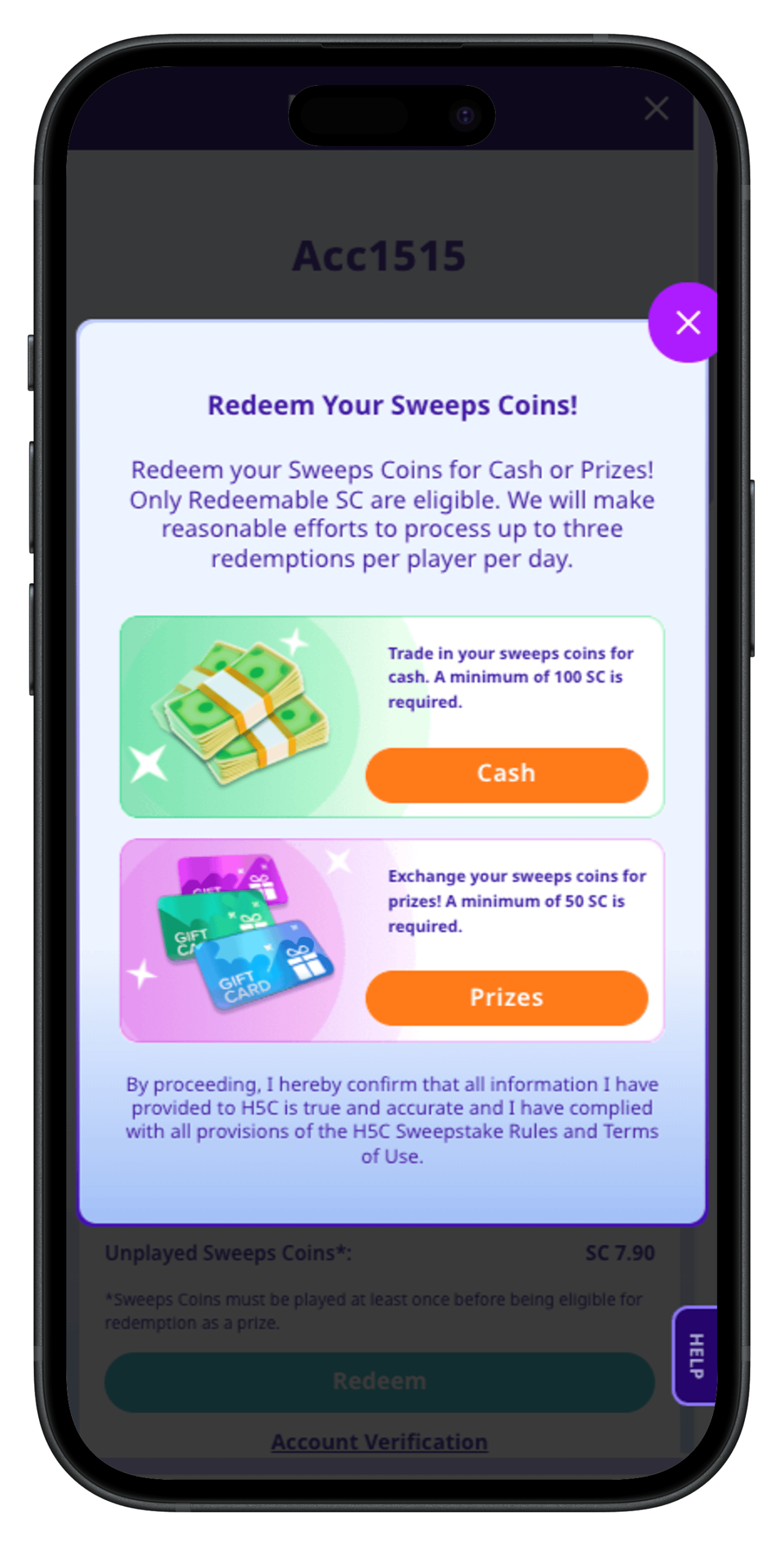 High-5-Casino-Redemption-Page