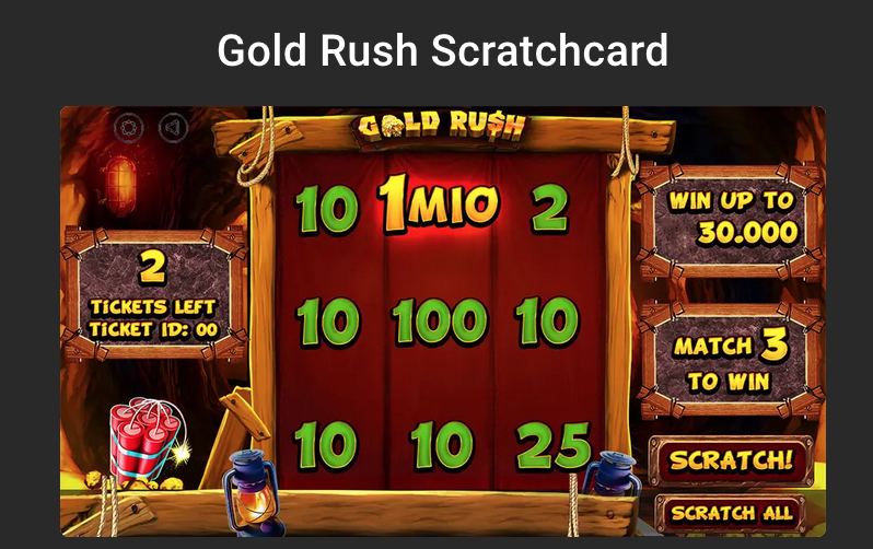 Gold Rush Scratchcard