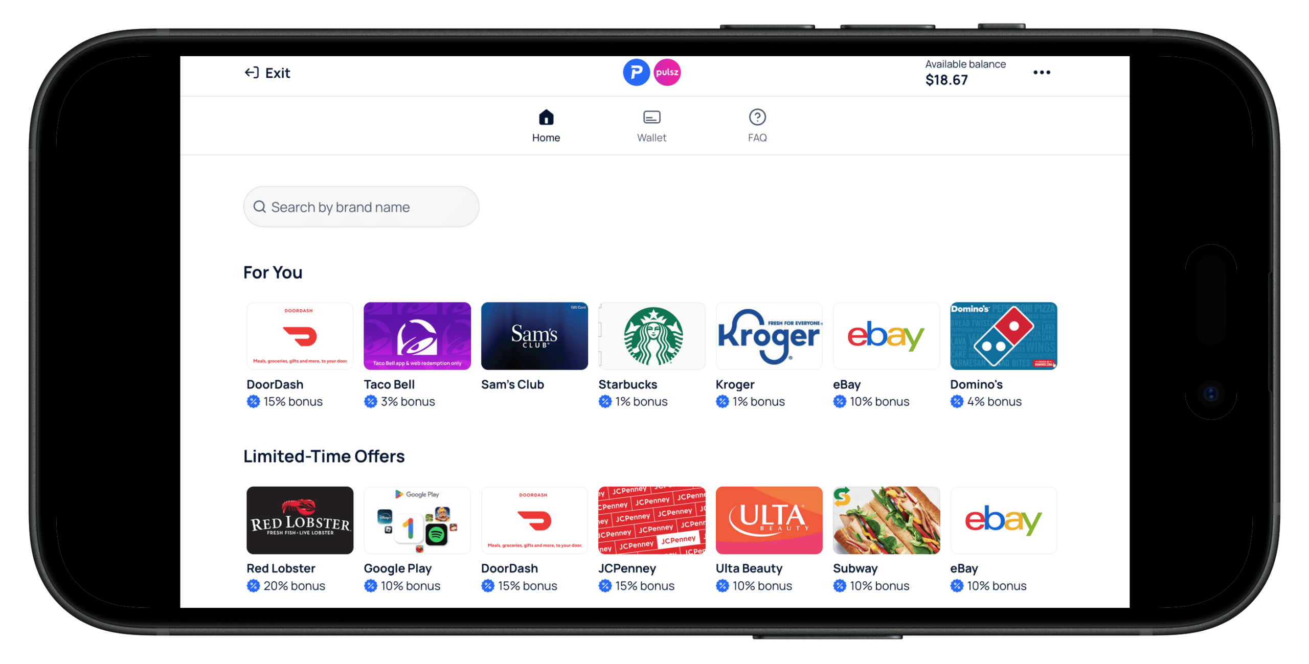 Pulsz_gift card selection-landscape