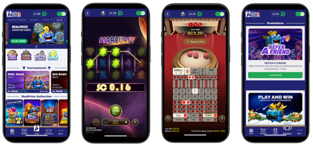 RealPrize app screenshots