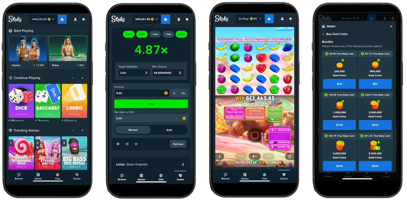 Stake.us app screenshots