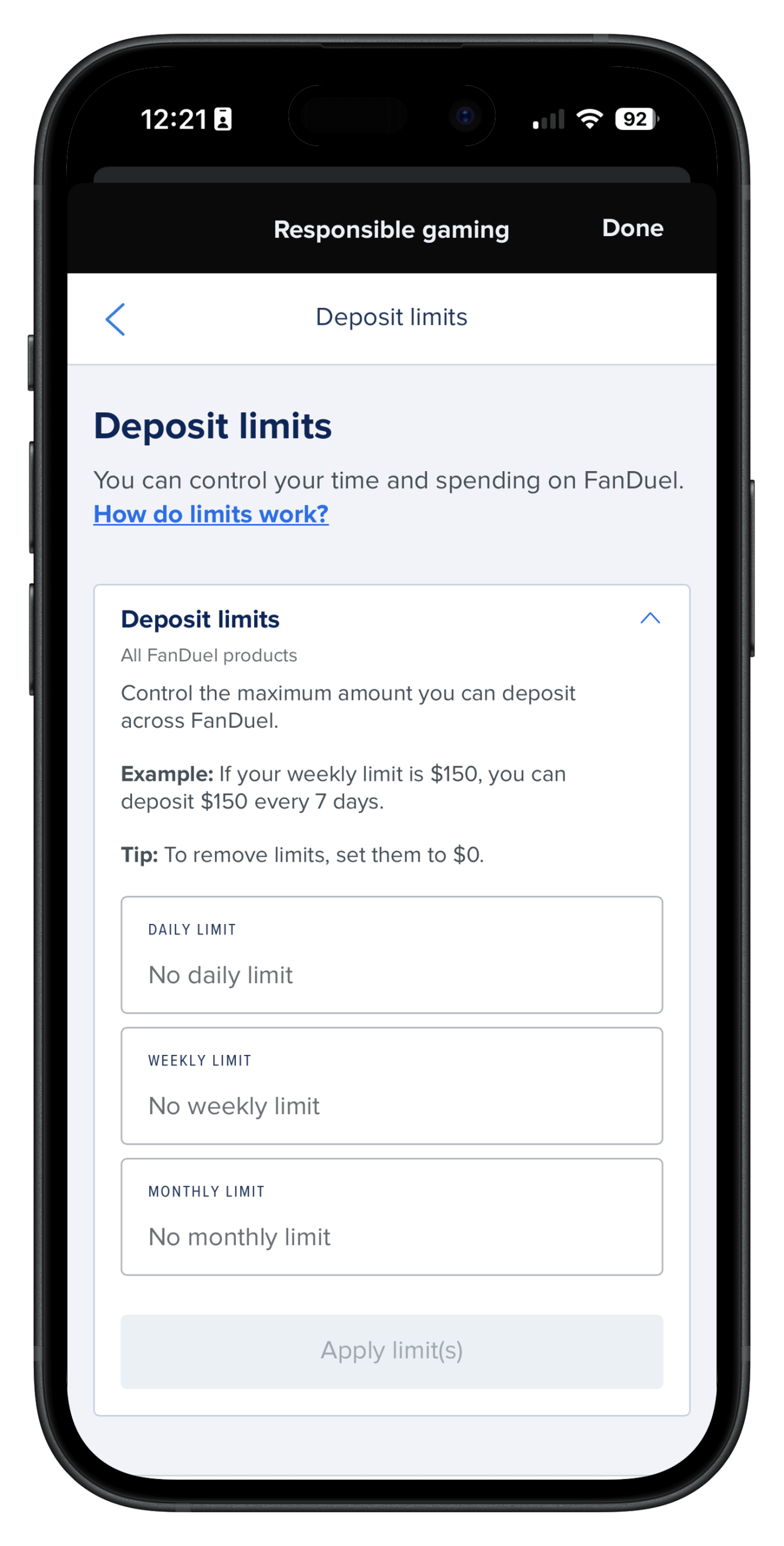 FanDuel-App-Deposit-Limits