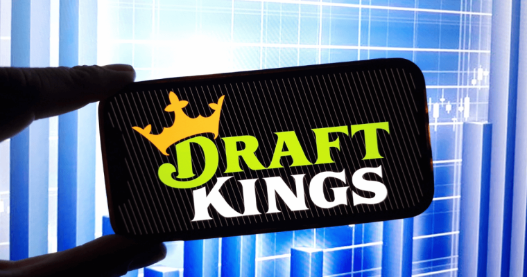 DraftKings phone screen logo landscape