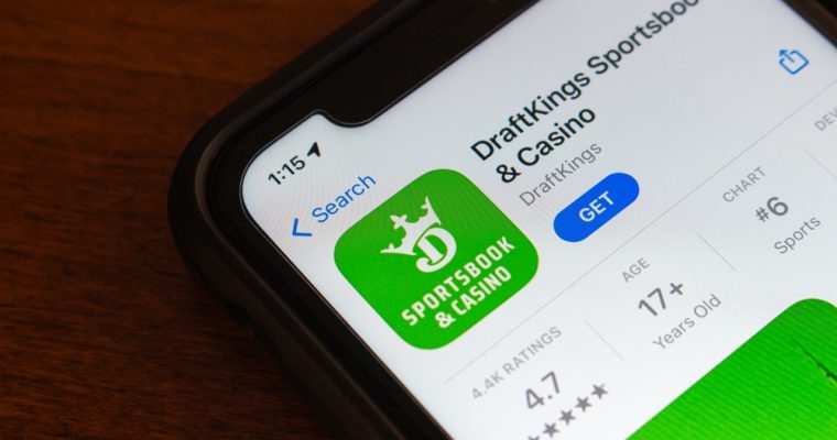 DraftKings Sportsbook app display