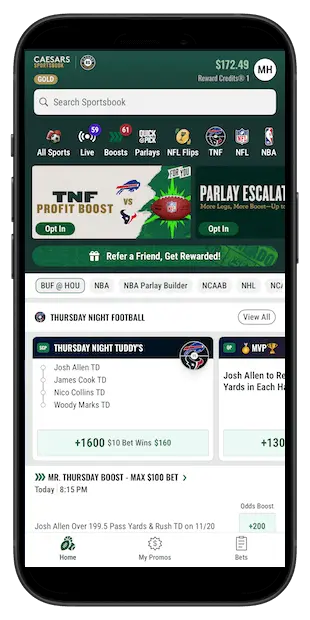 Caesars Sportsbook app