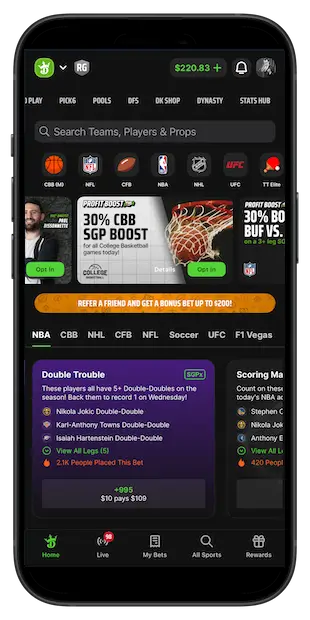 DraftKings Sportsbook app
