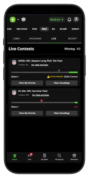 DraftKings Sportsbook app