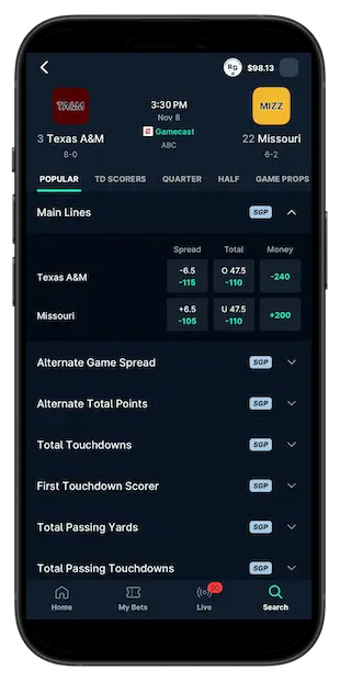 ESPN Bet app