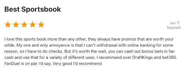 Fanatics Sportsbook customer review