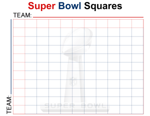 Free Printable Super Bowl Squares NFL
